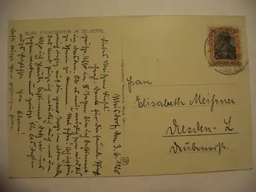 Alte AK Burg Falkenstein im Selketal [aC212]