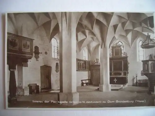 Alte AK Brandenburg Dom Petrikapelle Innen [aD30]