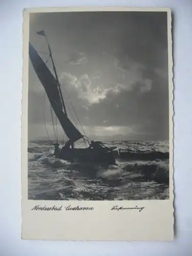 Alte AK Cuxhafen Segelboot [aD381]