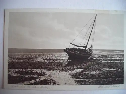 Alte AK St. Peter Ording Segelboot [aD35]