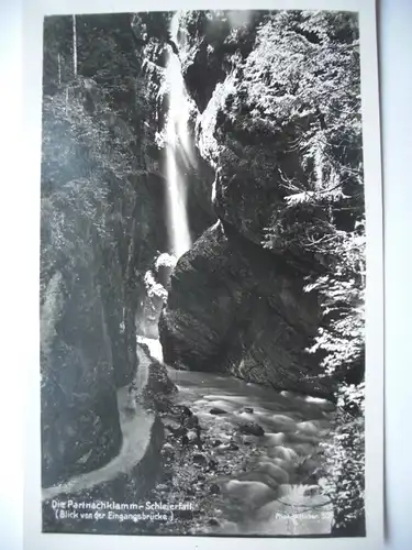 Alte AK Partnachklamm Schleierfall Garmisch Partenkirchen [aD135]