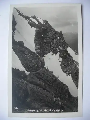 Alte AK Aufstieg Neustädter Hütte Zugspitze Garmisch Partenkirchen [aD143]