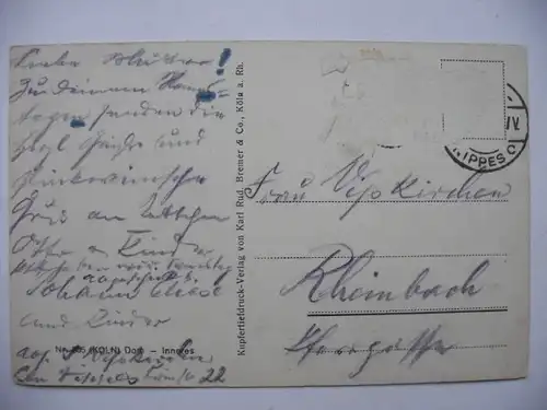 Alte AK Köln Dom Inneres  [aD123]