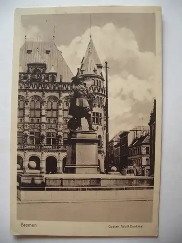 Alte AK Bremen Gustav Adolf Denkmal [S37]