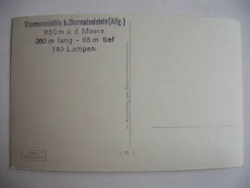 Alte AK Sturmannshöhle Obermeiselstein [S193]