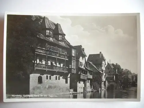 Alte AK Nürnberg Goldenes Haus an der Pegnitz [S235]