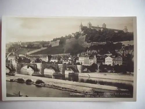 Alte AK Würzburg Festung Mainbrücke [S238]