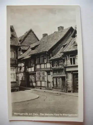 Alte AK Wenigerode Das kleinste Haus [S252]