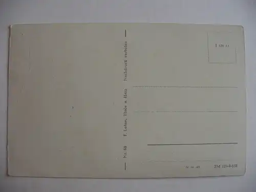 Alte AK Bodetal Hexentanzplatz Roßtrappe [S268]