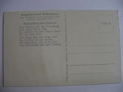 Alte AK Rudelsburg und Saaleck [S297]