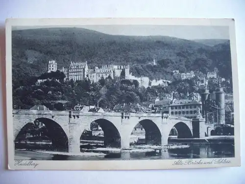 Alte AK Heidelberg Alte Brücke Schloß [S314]