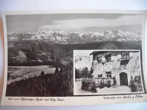 Alte AK Großholzleute Gasthof Adler Allgäu Isny [S354]