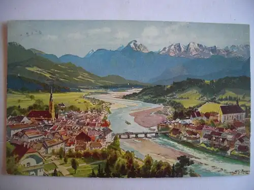 Alte AK Künstlerkarte Bad Tölz [S361]