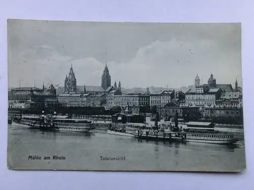 Alte AK Mainz Totalansicht 1916 [aR480]
