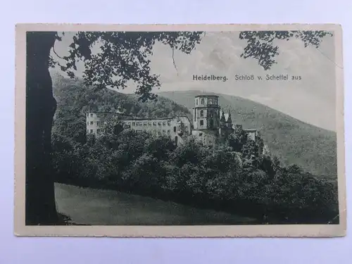 Alte AK Heidelberg Schloß v. Scheffel aus [aR496]
