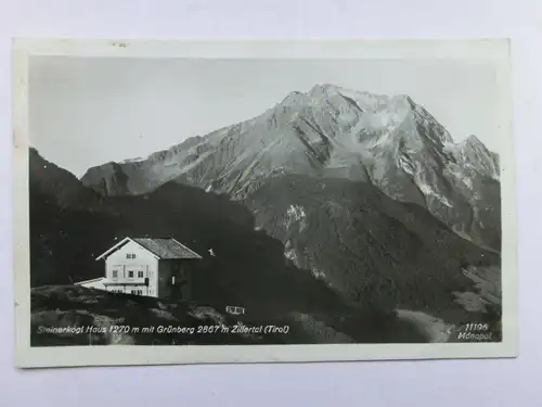 Alte AK Steinkogl Haus Grünberg Zillertal Tirol [aR529]