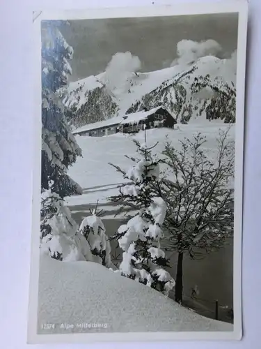 Alte AK Gunzesried Alpe Mitterberg Allgäu [aR585]