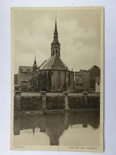 Alte AK Hagen Kirche am Markt [aR595]