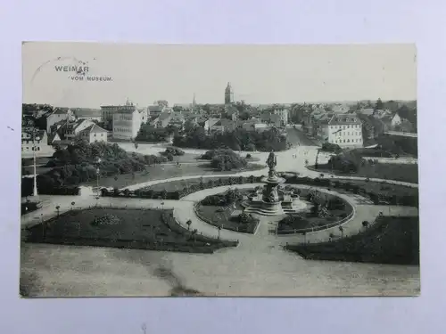 Alte AK Weimar Vom Museum 1906 [aR399]