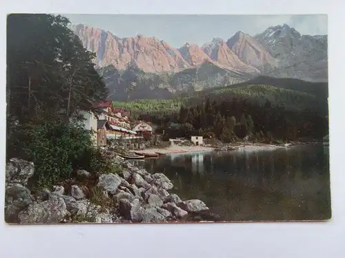Alte AK Garmisch Partenkirchen Eibsee um 1920 [aT2]