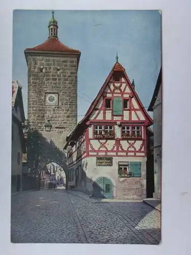 Alte AK Rothenburg Tauber Siebersturm Torhäuschen [aT8]