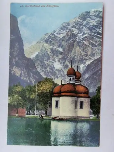 Alte AK Berchtesgaden St. Bartholomä Königssee um 1920 [aT14]