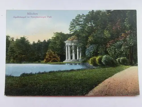 Alte AK München Apollotempel im Nymphenburger Park um 1925 [aT29]