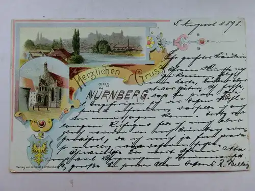 Alte AK Nürnberg 1898 Verlag A. Prössl [aT35]