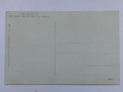 Alte AK Heidelberg Das Große Fass [aT49]