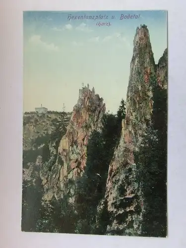 Alte AK Hexentanzplatz im Bodetal um 1920 [aT63]