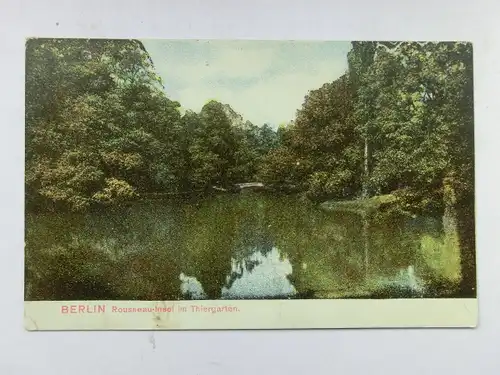 Alte AK Berlin Rousseau Insel im Thiergarten um 1920 [aT75]