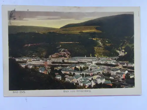 Alte AK Bad Ems Blick vom Wintersberg 1925 [aT125]