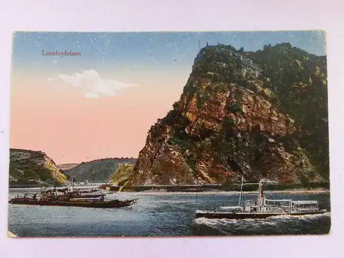 Alte AK Rhein Loreley Dampfer um 1920 [aT156]