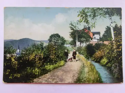 Alte AK Flossgraben Idyll am Panorama um 1920 [aT181]