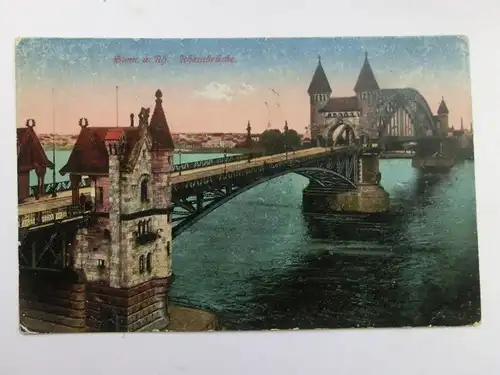 Alte AK Bonn Rheinbrücke [aR421]