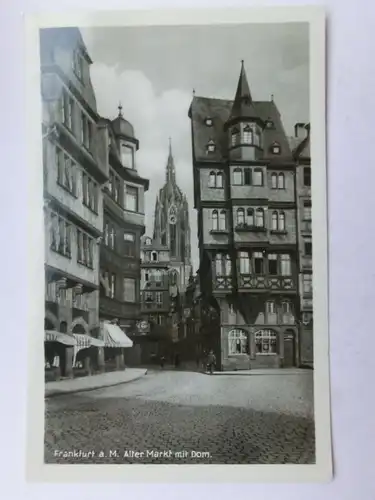 Alte AK Frankfurt Alter Markt mit Dom [aR444]