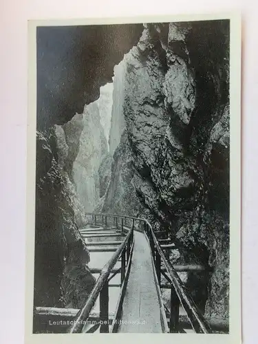 Alte AK Mittenwald Leutaschklamm [aT236]