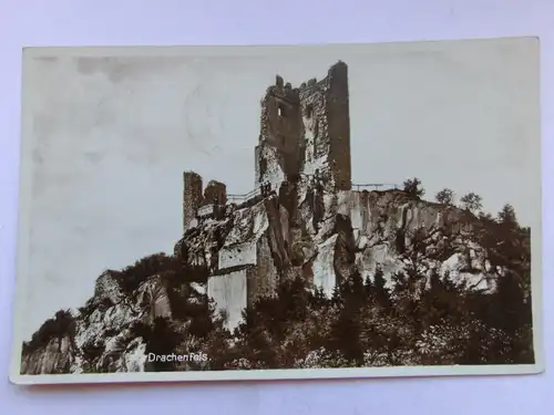 Alte AK Ruine Drachenfels Rhein [aT297]