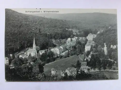 Alte AK Schlangenbad v. Wilhelmsfelsen um 1920 [aT337]