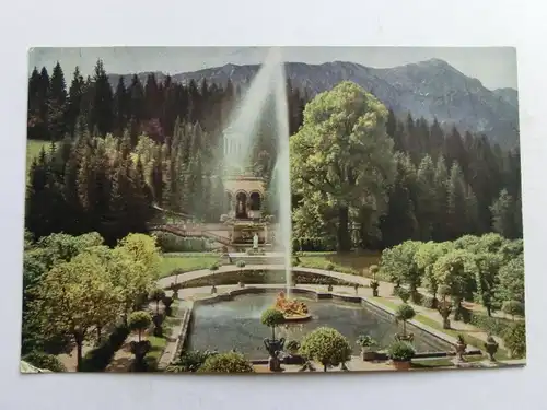 Alte AK Schloß Linderhof Terrasse [aH267]