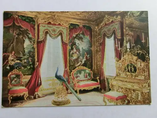 Alte AK Schloß Linderhof Westliches Gobelinzimmer [aH269]