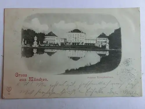 Alte AK München Schloß Nymphenburg 1898 [aH341]