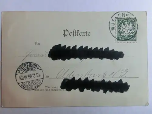 Alte AK München Schloß Nymphenburg 1898 [aH341]