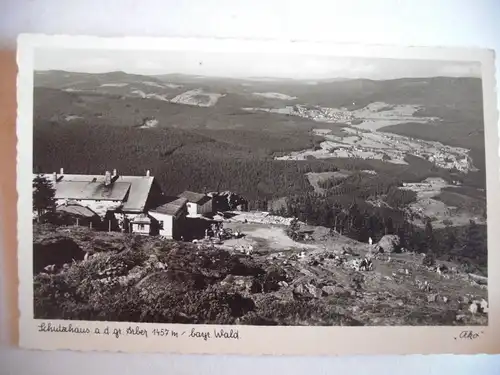 Alte AK Schutzhaus Großer Arber Bayerischer Wald [C469]