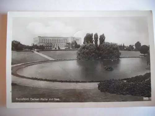 Alte AK Bielefeld Oetker Halle mit See [C471]