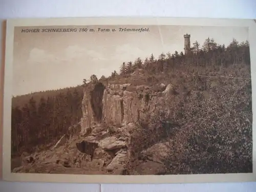 Alte AK Hoher Schneeberg Turm Decinsky Sneznik um 1925 [C482]