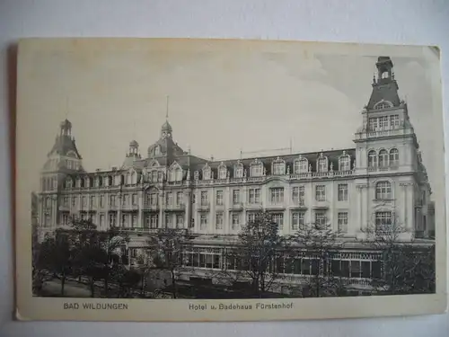 Alte AK Bad Wildungen Hotel und Badehaus Fürstenhof [C603]