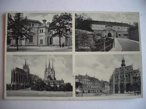 Alte AK Erfurt 1937 Mehrbildkarte [C651]