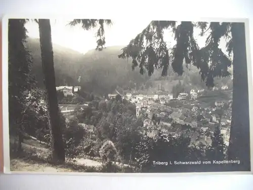 Alte AK Triberg Schwarzwald vom Kapellenberg [C674]