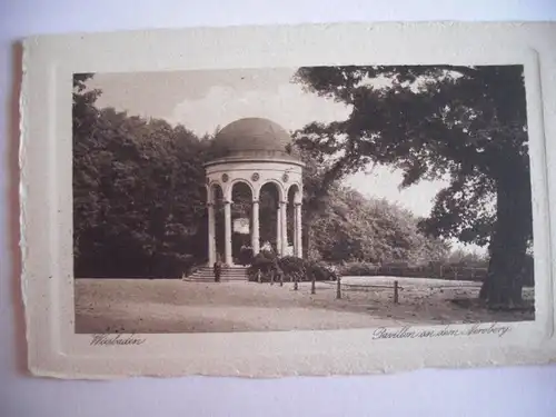 Alte AK Wiesbaden Pavillon Neroberg auf Bütten [C704]